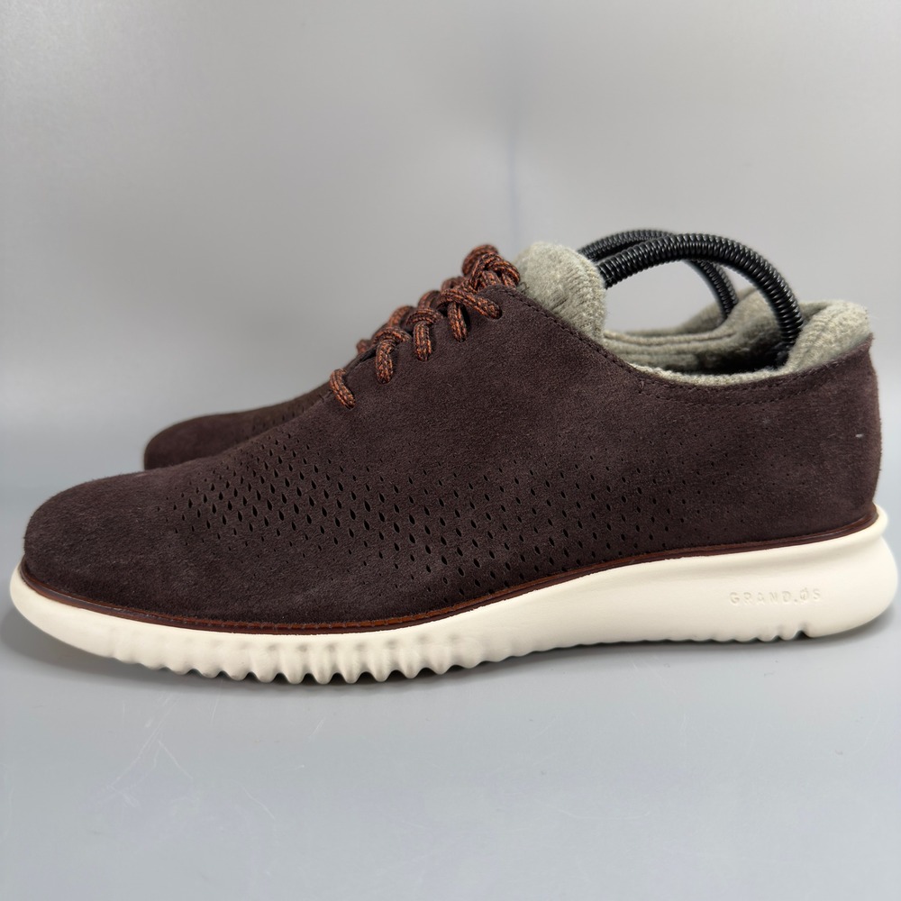 Cole‎ Haan 2.ZeroGrand Perforated Laser Wing Oxford Mens 8.5 8 1/2 M Suede Lace - Picture 4 of 16